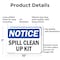 Signmission Spill Clean Up Kit, 10 in W x Rectangle, Aluminum OS-2PACK-NS-A-710-L-16608 - alternate 6